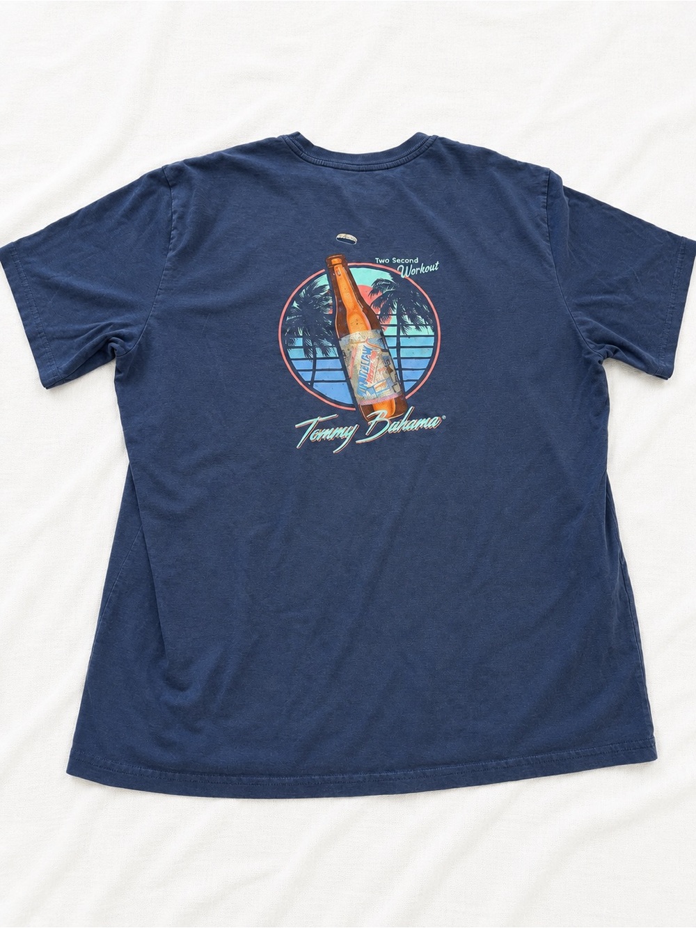 Tommy Bahama Navy Blue Tropical Beer Graphic Tee